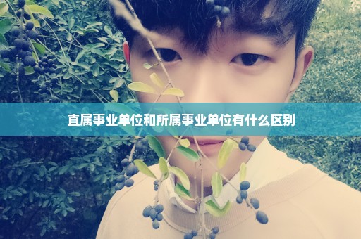 直属事业单位和所属事业单位有什么区别