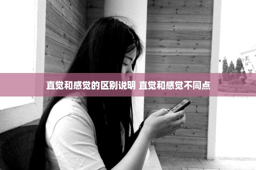 直觉和感觉的区别说明 直觉和感觉不同点