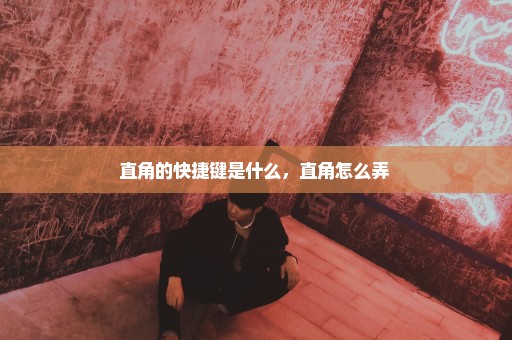 直角的快捷键是什么，直角怎么弄 