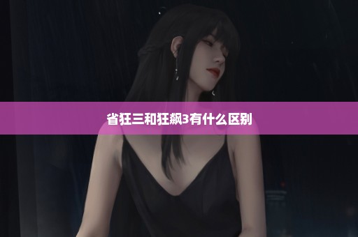 省狂三和狂飙3有什么区别