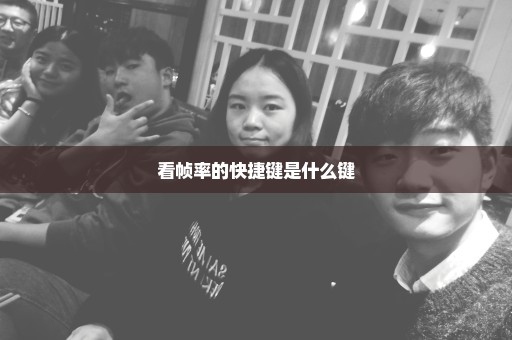 看帧率的快捷键是什么键