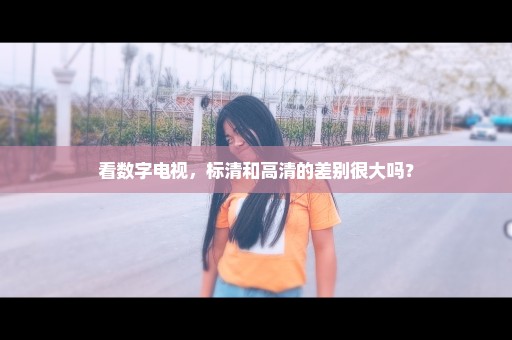 看数字电视，标清和高清的差别很大吗？