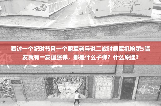 看过一个纪时节目一个盟军老兵说二战时德军机枪第5隔发就有一发追踪弹，那是什么子弹？什么原理？