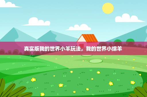真实版我的世界小羊玩法，我的世界小绵羊 