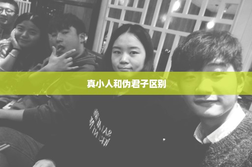真小人和伪君子区别