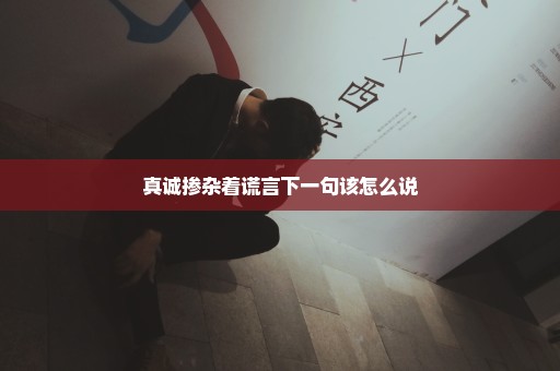 真诚掺杂着谎言下一句该怎么说