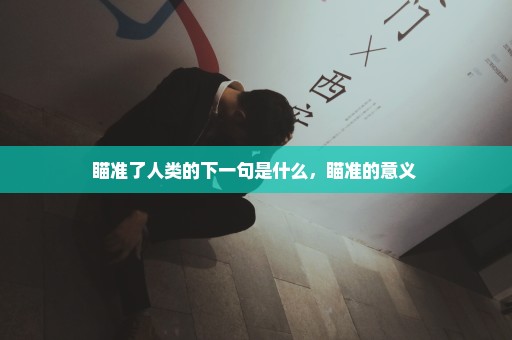 瞄准了人类的下一句是什么，瞄准的意义 