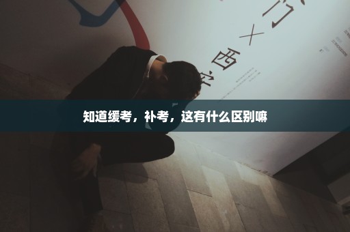 知道缓考，补考，这有什么区别嘛