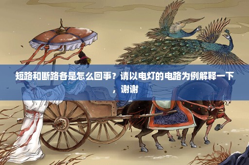短路和断路各是怎么回事？请以电灯的电路为例解释一下，谢谢
