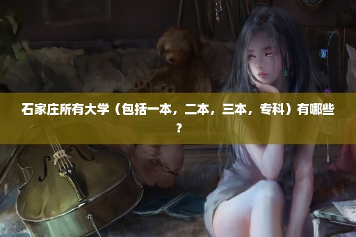 石家庄所有大学（包括一本，二本，三本，专科）有哪些？