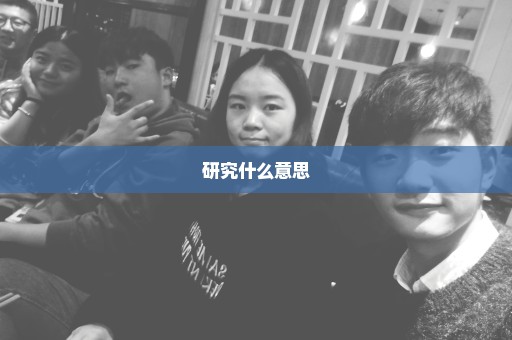 研究什么意思