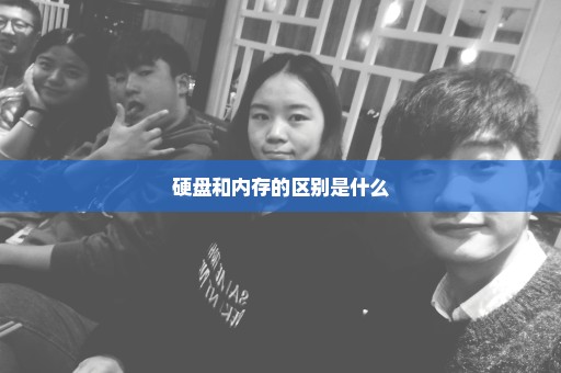 硬盘和内存的区别是什么