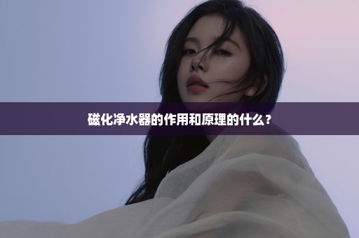 磁化净水器的作用和原理的什么？