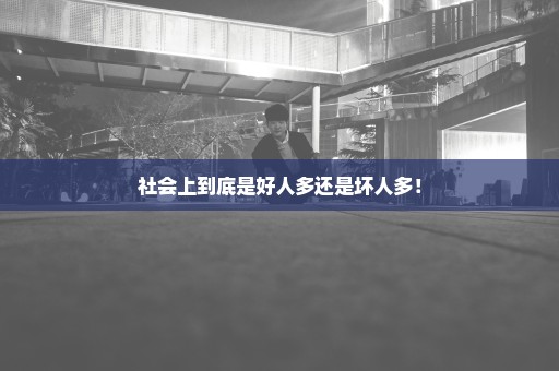 社会上到底是好人多还是坏人多！