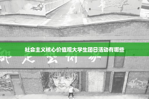 社会主义核心价值观大学生团日活动有哪些