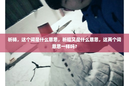 祈祷，这个词是什么意思，祈福又是什么意思，这两个词意思一样吗？