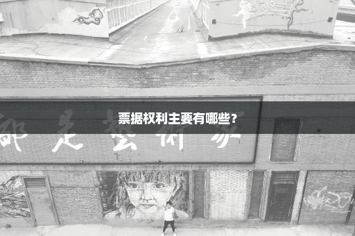 票据权利主要有哪些？