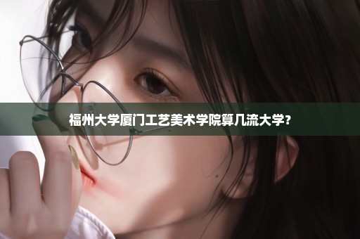 福州大学厦门工艺美术学院算几流大学？