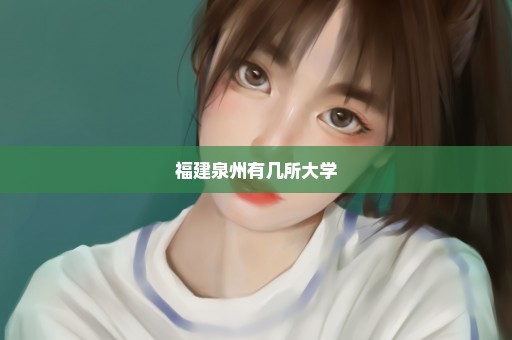福建泉州有几所大学