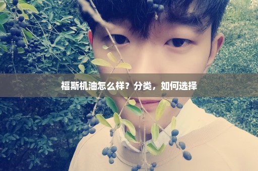 福斯机油怎么样？分类，如何选择
