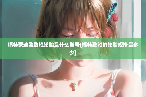 福特蒙迪欧致胜轮胎是什么型号(福特致胜的轮胎规格是多少)