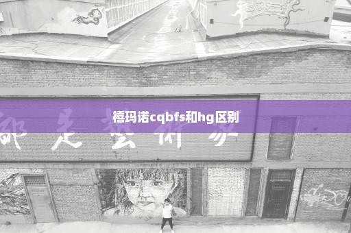 禧玛诺cqbfs和hg区别