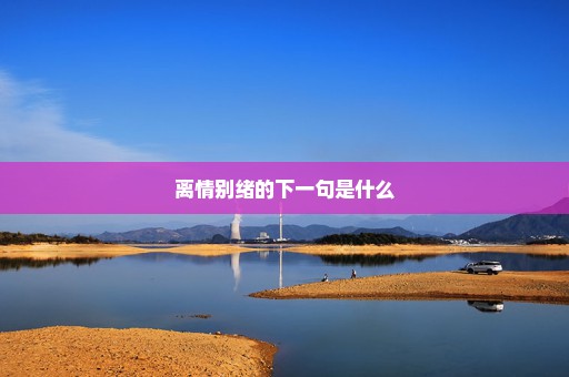 离情别绪的下一句是什么