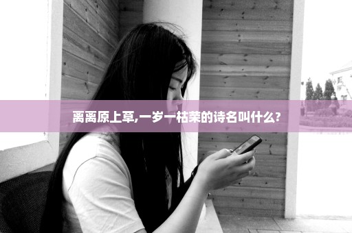 离离原上草,一岁一枯荣的诗名叫什么?