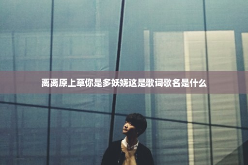 离离原上草你是多妖娆这是歌词歌名是什么