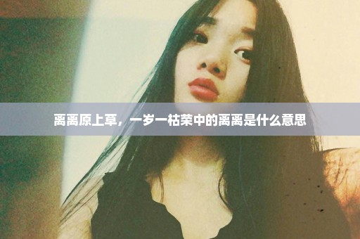 离离原上草，一岁一枯荣中的离离是什么意思