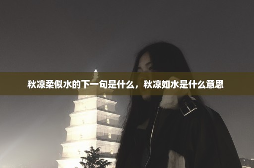秋凉柔似水的下一句是什么，秋凉如水是什么意思 