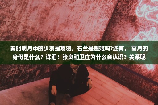 秦时明月中的少羽是项羽，石兰是虞姬吗?还有， 高月的身份是什么？详细！张良和卫庄为什么会认识？关系呢