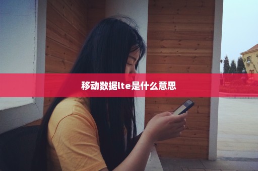 移动数据lte是什么意思
