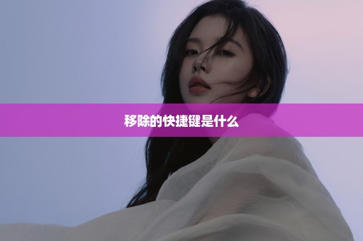 移除的快捷键是什么