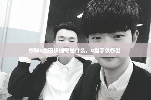 移除u盘的快捷键是什么，u盘怎么移出 