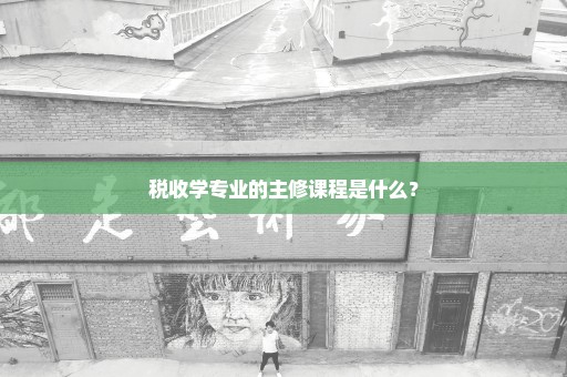 税收学专业的主修课程是什么？