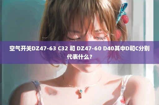 空气开关DZ47-63 C32 和 DZ47-60 D40其中D和C分别代表什么？