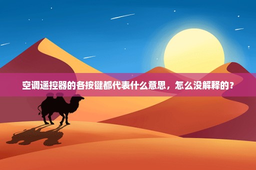 空调遥控器的各按键都代表什么意思，怎么没解释的？