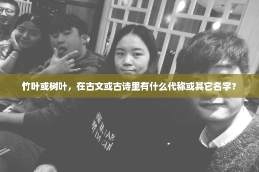 竹叶或树叶，在古文或古诗里有什么代称或其它名字？