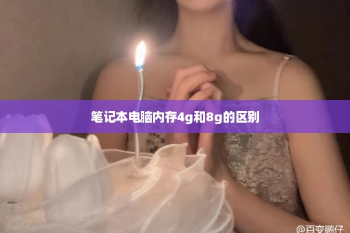 笔记本电脑内存4g和8g的区别