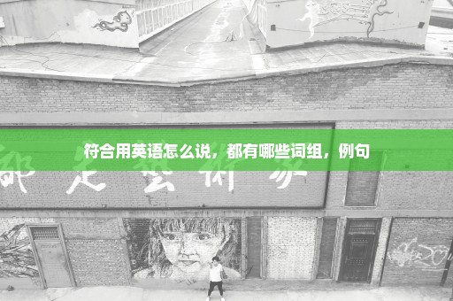符合用英语怎么说，都有哪些词组，例句
