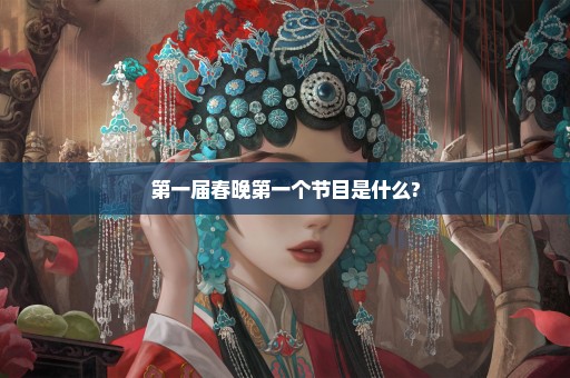 第一届春晚第一个节目是什么?