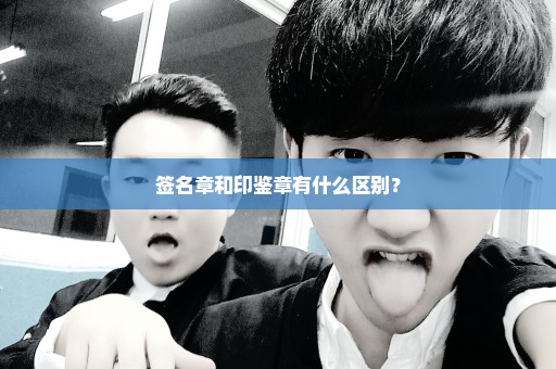 签名章和印鉴章有什么区别？