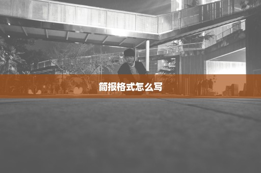 简报格式怎么写