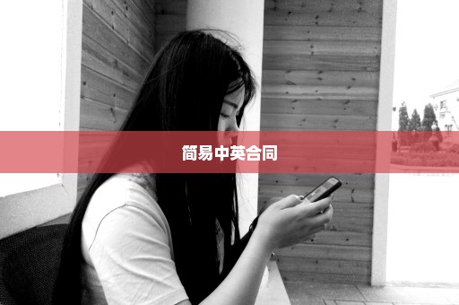 简易中英合同