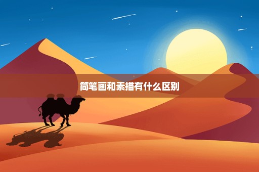简笔画和素描有什么区别
