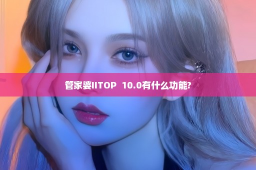 管家婆IITOP++10.0有什么功能?