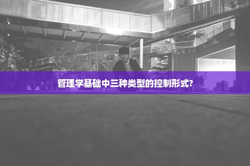 管理学基础中三种类型的控制形式?