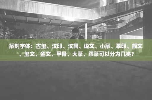 篆刻字体：古玺、汉印、汉简、说文、小篆、摹印、简文、玺文、金文、甲骨、大篆、缪篆可以分为几类？
