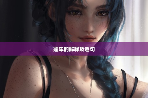 篷车的解释及造句
